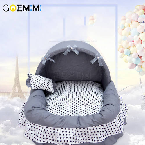 Pet Dot Bed Comfortable Luxury Princess Basket Bed For Puppy PP Cotton cama para gato Lovely Design House For Cat