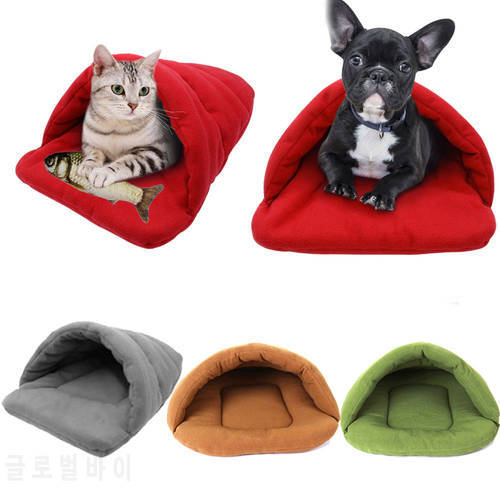 Pet Dog Bed Sofa Warm House Winter Puppy Cat Bed Cushion Puppy Nest Kennel Soft Fleece Pet Sofa Sleeping Bag Mats For Dogs Cats
