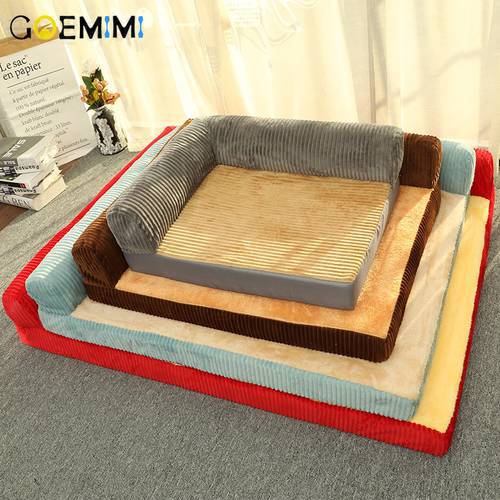 Dog Bed For Large Dogs Pet House Sofa Mat Dogs Beds Winter Kennel Soft Pet Cat House Blanket Cushion For Husky Labrador