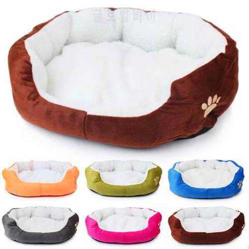 Soft Pet Dog Nest Puppy Cat Bed Fleece Warm House Kennel Plush Mat 4 Colors Pet Products Small Dog Bed cama para cachorro