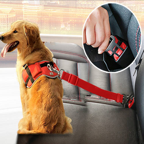 Dog Collars Leads Vehicle Car Dog Seat Belt Pet Dogs Car Seatbelt Harness Lead Clip Safety Lever Auto Traction Products