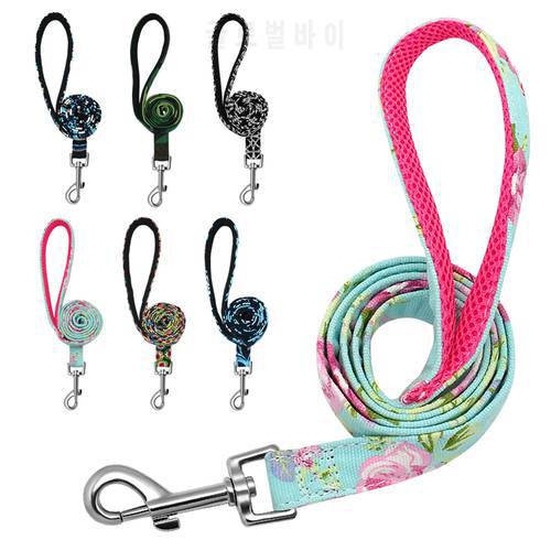 Pet Dog Leash Nylon Print Dog Leashes Rope Small Medium Lead for Dogs Cat Puppy 120cm Soft Breathable Chihuahua Walking Leads