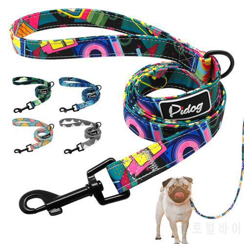 4ft Fashion Pattern Dog Leash Printed Nylon Pet Leash Rope For Small Medium Dogs Soft Pet Walking Leashes Chihuahua Pitbull