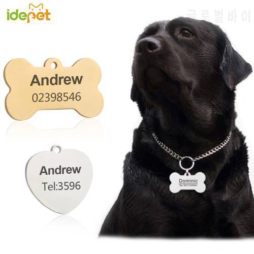 Customized Dogs Collars and Harnesses Custom Dog Sheet Personalized Cat Dogs Tag Engraved Collar Dog ID Tag Name and Phone