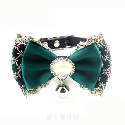 Pearl Trendy Bowtie Collars for Leather Material Designer Pets Collars Any Occasion Best Dogs Collars Online