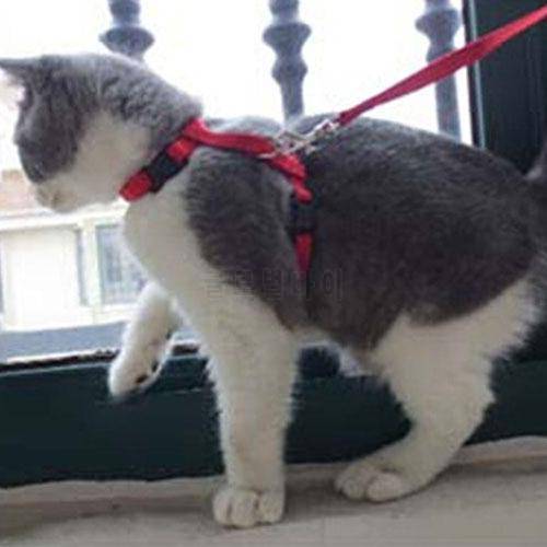 Dog Cat Collar Harness Leash Adjustable Nylon Pet Traction Cat Kitten HCollar Puppy Dog Cat Product Small Pet Harness Belt