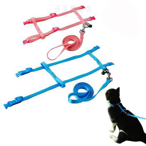 Pet Cat Collar Harness And Leash Adjustable Nylon Pet Traction Dog Kitten HCollar Cats Products For Cat Pet Harness Belt