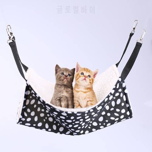 Warm Hanging Cat Bed Mat Pet Kitten Cage Bed Soft Cat Hammock Cover Cushion For Puppy Pet Kitten Cage Bed Pet Supplies 4 Colors