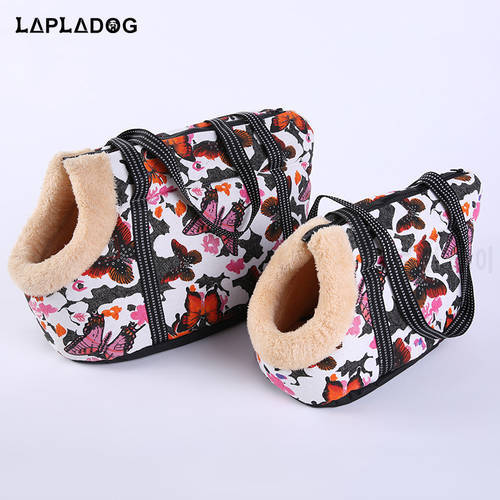 Flower Print Pet Dog Carrier Warm Puppy Dog Cat Shoulder Bags Carrying Outdoor Breathable Chihuahua Carrier Pet Products