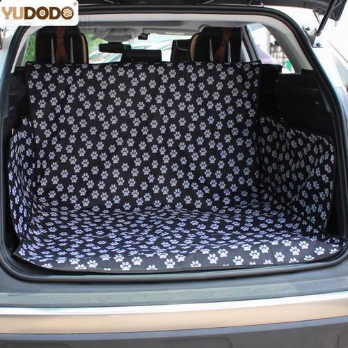 600D Nylon Waterproof Dog Carrying Mat Paw Pattern SUV Car Accessories Car Liner Protector Trunk Mats For Pet Dog Carrier