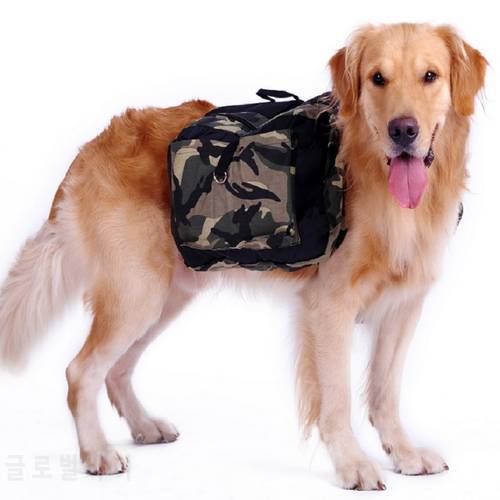 Outdoor large dog bag carrier Backpack Saddle Bags Camouflage big dog travel Carriers for Hiking Training pet carrier product