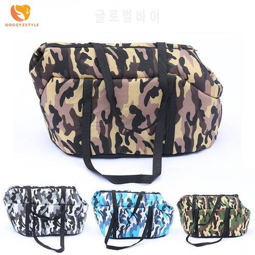 Camouflage Carrying Dog Handbag Breathable High Elastic Sponge Material Dog Bag Outdoor Portable Shoulder Bag For Small Dogs