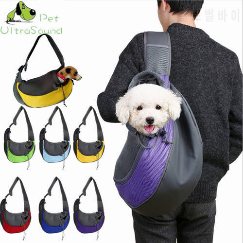 ULTRASOUND PET Breathable Dog Carrying Bags Mesh Comfortable Travel Tote Shoulder Bag For Puppy Cat Small Pets Backpack Carriers