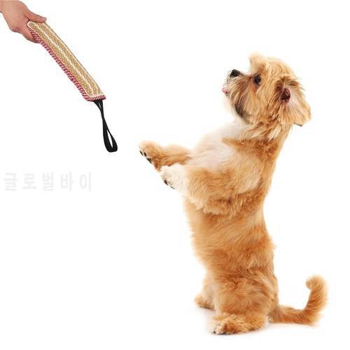 Pet Bite Tug Linen Bite Sleeve With 2 Handles For Training Young Dog Training Agility Equipment