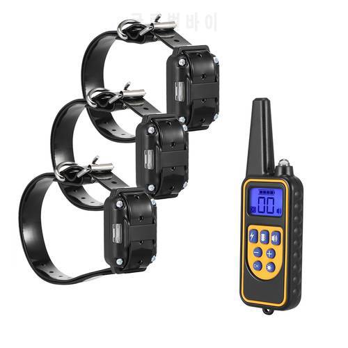 Waterproof Electric Pet Dog Training Collar Rechargeable Remote Dog Training Collar with LCD Display Vibration Shock Dog Collar