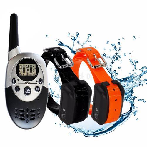 Waterproof Pet Dog Trainer Collar Remote Rechargeable Dog Bark Control Training Collar Device with Vibration Electric Shock Beep