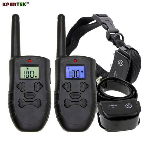 Shipping Waterproof Remote Electronic Dog Training Collar build in Rechargeable Battery with Shock Vibration Beeper 34e