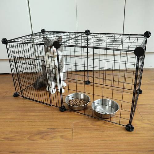Fold-able Pet Playpen Iron Fence Puppy Dog Cat Kennel House Kitten Room 12/10/8/6 pcs