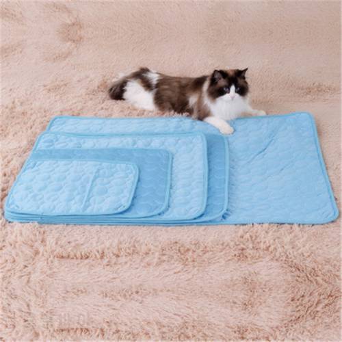 Summer pet mat Pet cold ice silk cooling pad For Dogs Cats Kennel dog mat sofa cushion car mat Sleeping Pet Accessories