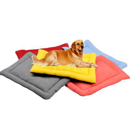 Cotton Pet Cushion House Soft Dog Bed Mat Warm Dog Blanket Solid Fleece Lounger Bed For Small Medium Large Dogs Pet Products