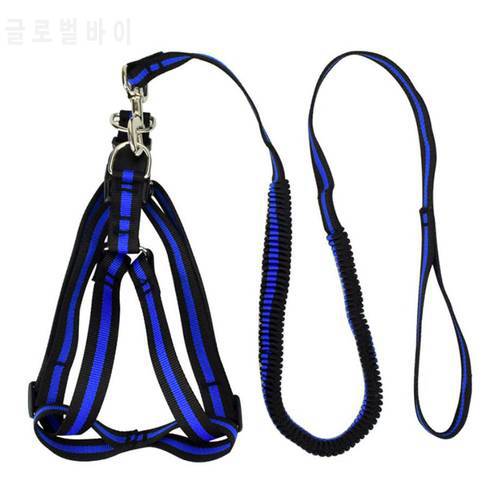 Nylon Dog Harness Elasticity Leash Nylon Retractable Dog Harness Anti Dash Pull Leashes Lead for Dogs Cats Length 190cm