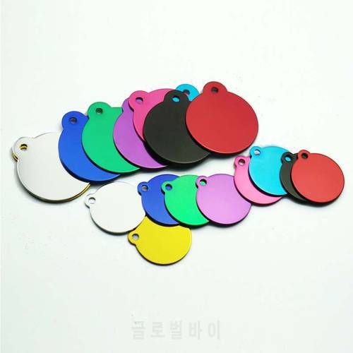 Wholesale 100pcs Dog Pet ID Tags Pendant Cat Pet Dog ID Tag Lost Tag Puppy Cat Name Address Pendant Tag Round Collar Accessories