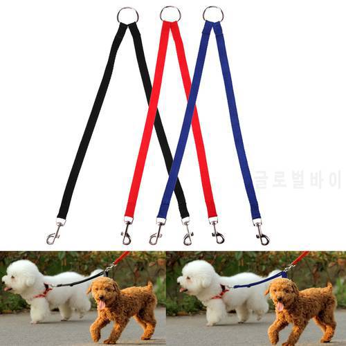 Nylon Pet Dog Coupler Leash Walking Lead Traction Rope for Colorful Two Dogs Collar Leading Puppy Leashes Dog Cats Supplies