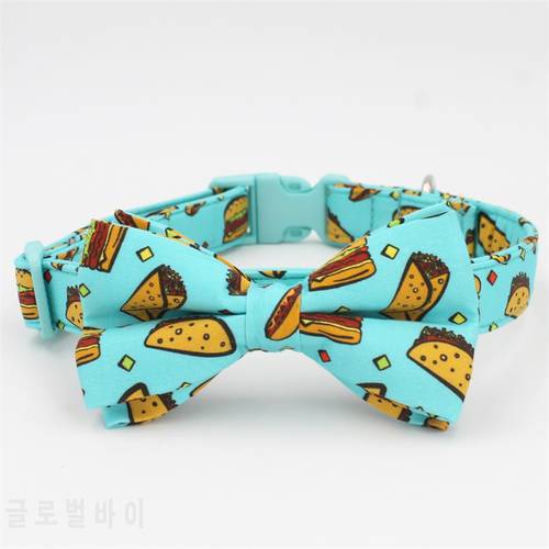 fast food Dog Collar Bow Tie for Big and Small Dog&Cat Collar Pet Accessories