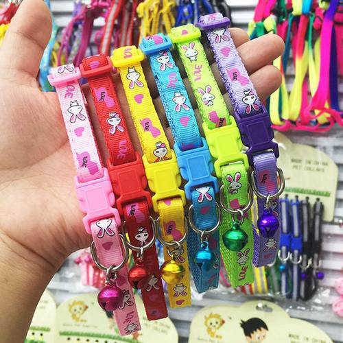 Basic Collars Pink Collar Necklace For Cat Kitten Collar Dog Collar Nylon Chihuahua Yorkie 6 Colors Cute Pet Accessories E