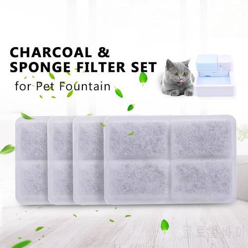 4pcs Activated Carbon Filter For LED Automatic Water Drinking Fountain Cat Dog Kitten Pet Bowl Drink Dish Filter 2019 New