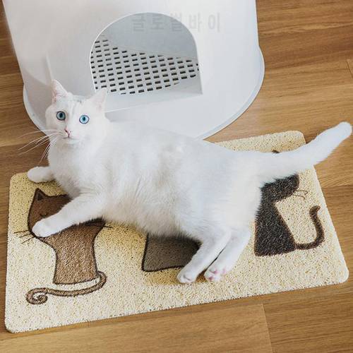 PVC Pet Dog Cat Litter Mat Dish Feeding Bowl Placemat Anti-skid Waterproof Soft Sleeping Pad Easy To Clean Pet Litter Cat Mat