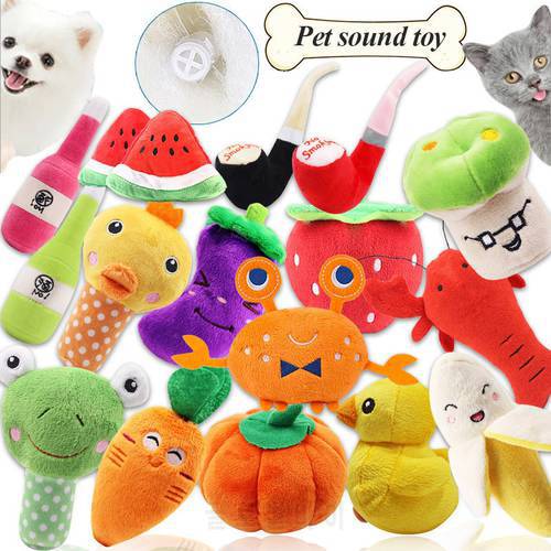 Cat Pet Toy For Large Dog Chew Toys For Cat Cite Vocal Creative Simulation Animals Vegetable Fruit Toy Bite Squeaky Toys For Pet