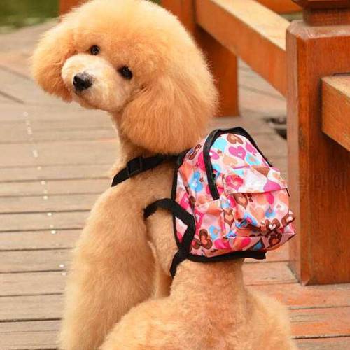Canvas Pet Dog Backpack Harness Bag Travel Pet Carrier Portable Teddy Puppy Cat School Bag With Leash Traction Rope Pet Supplies