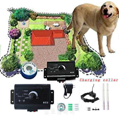 Safety In-ground Pet Dog Electric Fence With Chargable Dog Electronic Training Collar Buried 023 Electric Dog Fence System