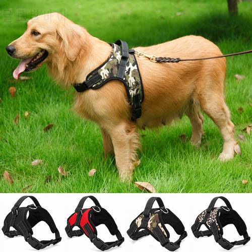 2017 Nylon Heavy Duty Dog Pet Harness Collar K9 Padded Extra Big Large Medium Small Dog Harnesses vest Husky Dogs Supplies