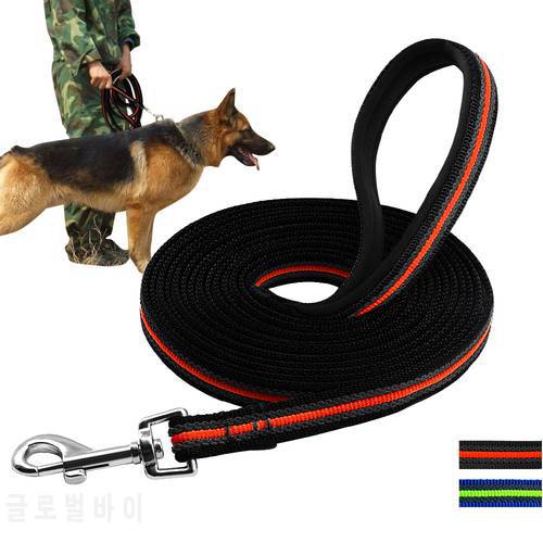 Durable 3m to 15m Dog Tracking Training Lead Leash Long Lead with Padded Handle Special Non-slip Design For any Size of Dogs