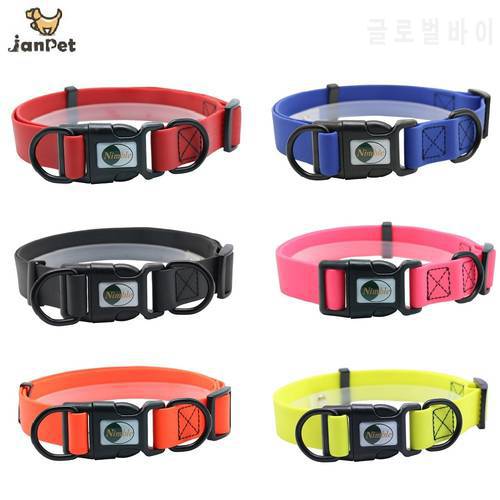 High Quality Pet Dog Collar PVC Waterproof Adjustable Cat Collar Anti Dirty Easy to Clean For Large Small Dogs Puppy Supplies
