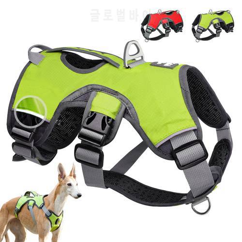 Pet Dog Harness For Big Large Dogs Vest Adjustable Strong Outdoor Reflective Harness Service Dog Supplies Accessories Products