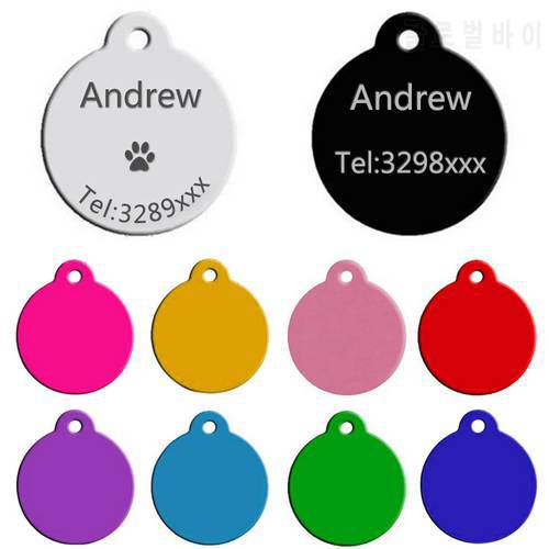 Free Engraved Customized Dogs Collars Harnesses Dog Sheet Personalized Dogs ID Tag Collar for Dog Name Phone Pet Product 20