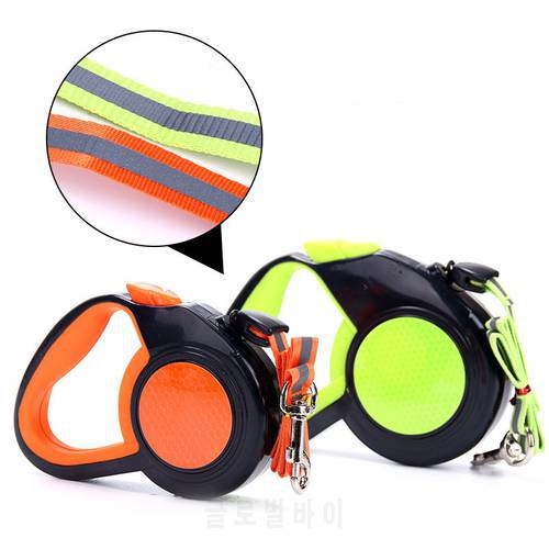 3/5/8M Durable Pet Dog Leash Automatic Retractable Reflective Tape Nylon Extension Puppy Walking Running Leashes Lead Roulette