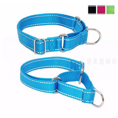 Pet Dog Martingale Collar Adjustable Quick Release Collar No Pull Training.Premium Reflective Nylon Collar.Size Small to X-Large