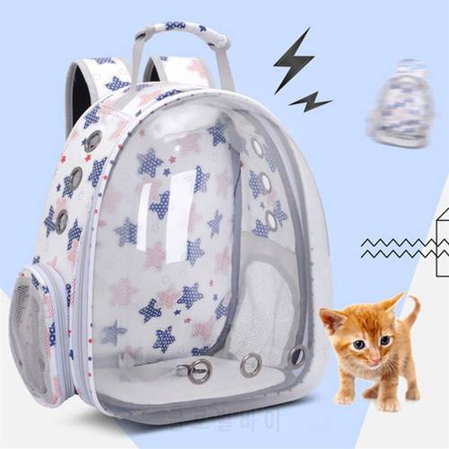 Star Breathable Portable Pet Carrier Bag Transparent Space Capsule Design Waterproof Handbag Outdoor Travel Backpack Small Dogs
