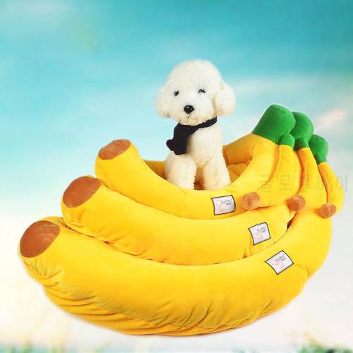 Lovely Banana Shape Dog Bed Soft Cat Dog Bed Winter Warm Chew Resistant Pet Bed For Puppy Dog Cat Pet House For Teddy Bichon