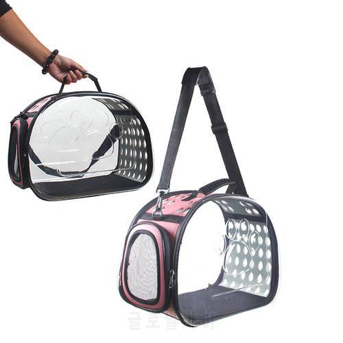 Portable Transparent Pet Bag Breathable Cats Dog Cage Handbag Shoulder Bag For Outdoor Pets Carry Bags