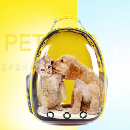 Portable Pet Cat Dog Travel Backpack Transparent Space Capsule Pet Puppy Outdoor Carrier Cat Backpack Breathable Bag Pet Product