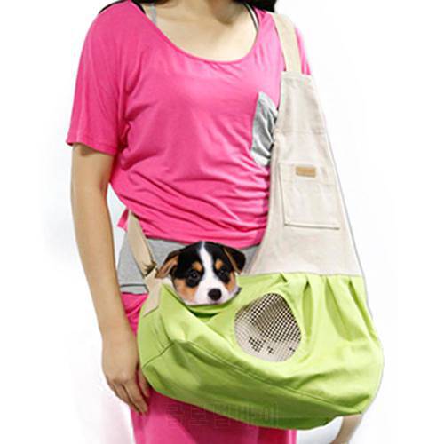 Fashion Portable Canvas Cat Carrying Shoulder Bag Small Pets Cat Dog Outdoor Crossbody Carrier Bag