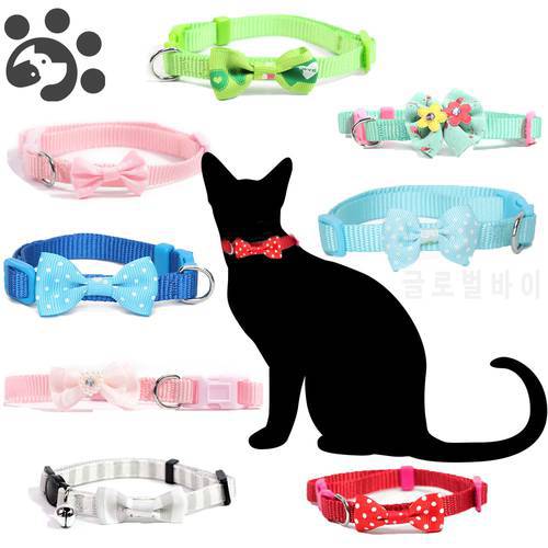 Pet Dog Collars for Cats Necklace Collar Safety Bow Tie Breakaway Collars for Pets Kitten Cats Products for Pets Collar