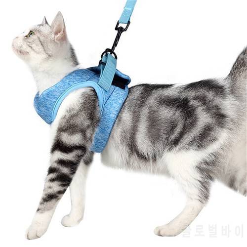 Cat Harness Light Weight Foam Padded Cat Harness Vest Escape Proof Soft Harness for Cat with Leash Breathable Adjustable
