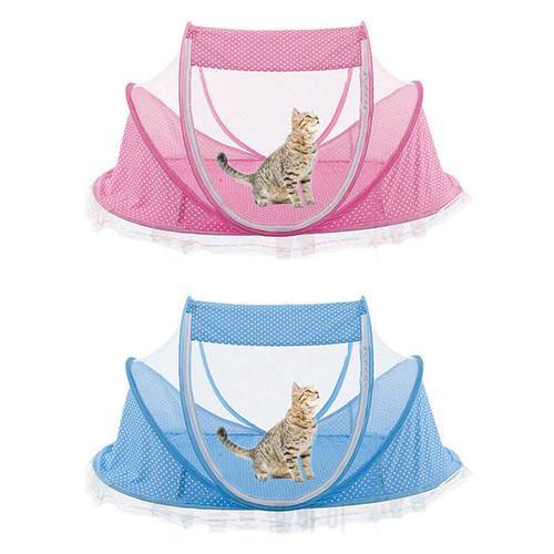 Summer Cat Tent Small Dog Kennel Cooling Mat foldable portable for Pets cat Breeding House Delivery Room Contains pillow