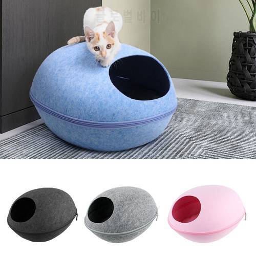 5Color Dog Cat Bed Cave Sleeping Bag Felt Cloth Pet House Nest Cat Basket Products With Cushion Mat For Cats Small Dogs Pet Supp
